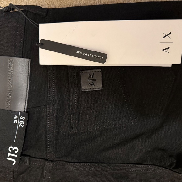 Armani Exchange J13 Slim Fit Black Jeans in Cotton Denim - Picture 6 of 7